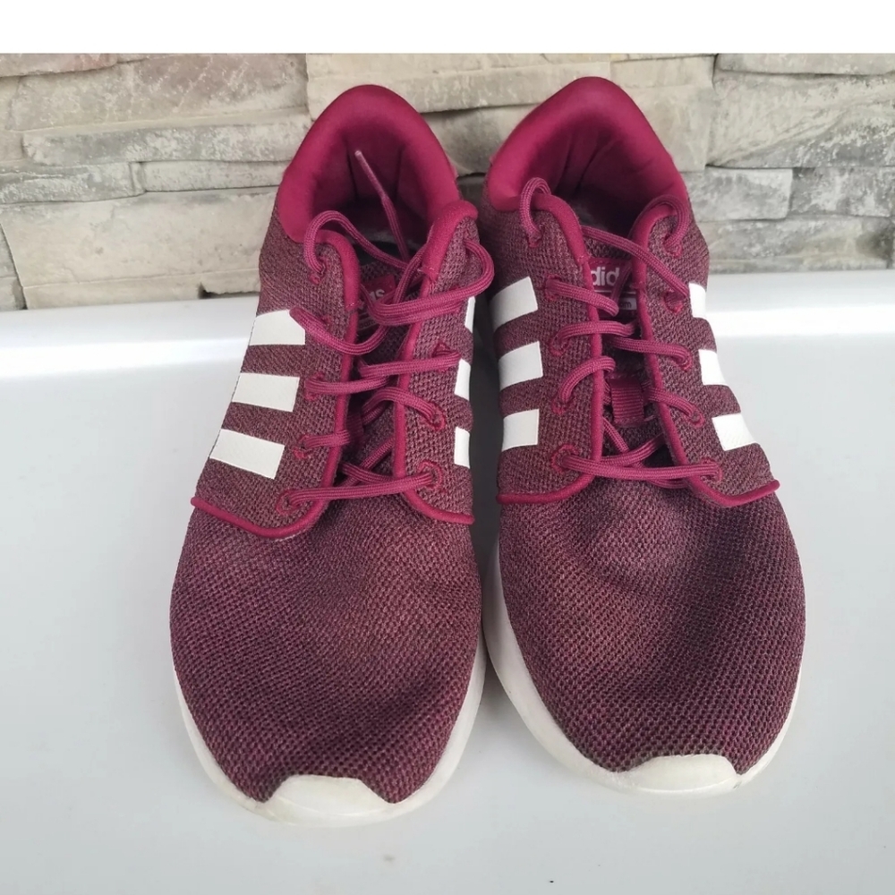 Adidas HWA 1Y3001 Womans red White Cloudfoam Running Shoe/ Sneaker Sz 9.5 LV Fem